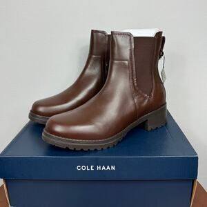 New Cole Haan Women's Camea Chelsea Boot in Madeira WP Leather Women's Size 11